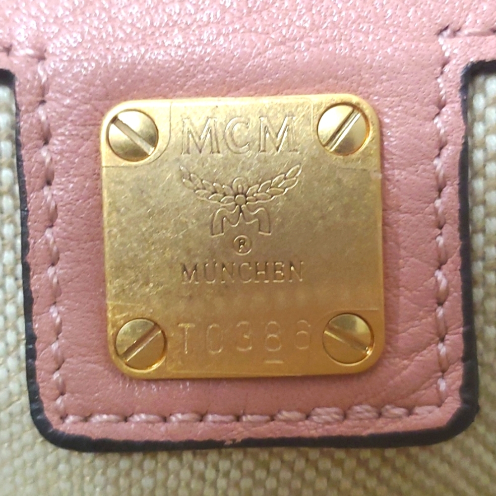 🇮🇹VERY RARE MCM Pink Leather Large Backpack - Picture 12 of 16